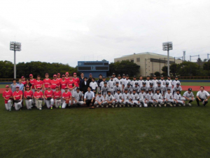 Both Japanese and Russians with Mr. S. Koizumi at Yokosuka Stadium Both Japanese and Russians with Mr. S. Koizumi at Yokosuka Stadium